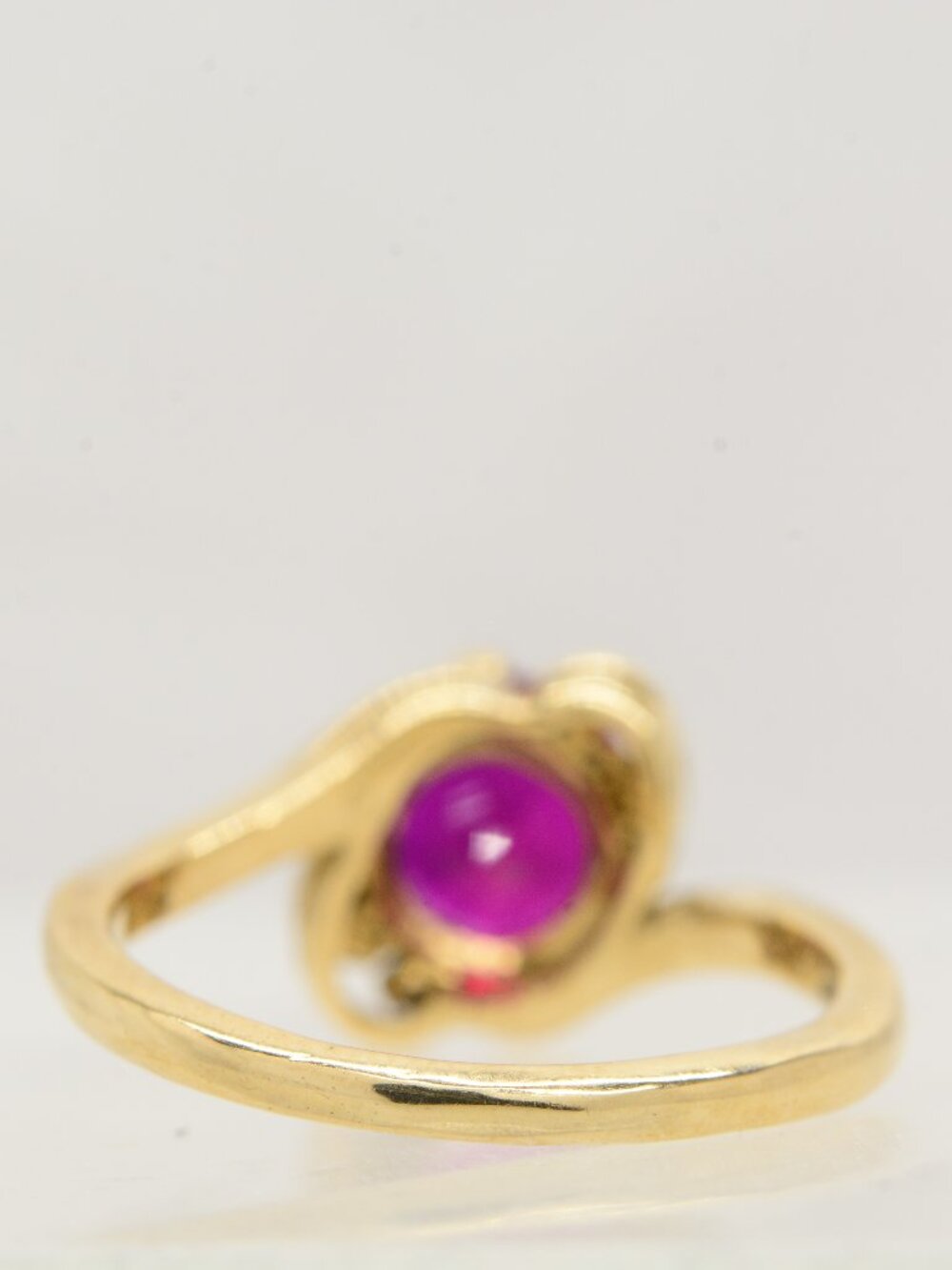 10K VINTAGE RED STONE RING - Picture 4 of 4